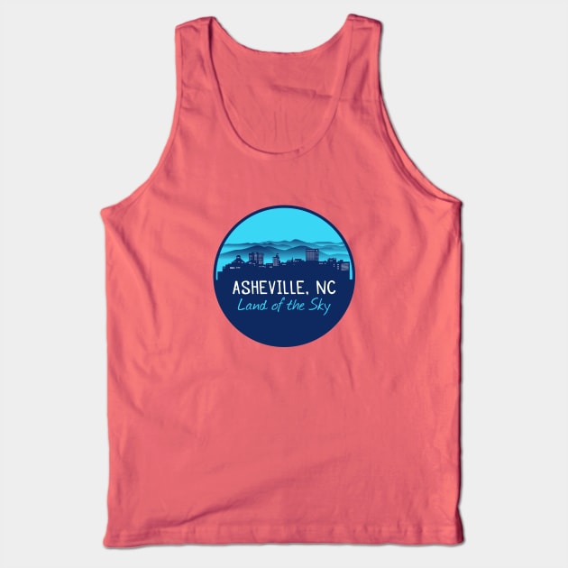 Asheville Cityscape - Land of the Sky - BlueG 07 Tank Top by AVL Merch